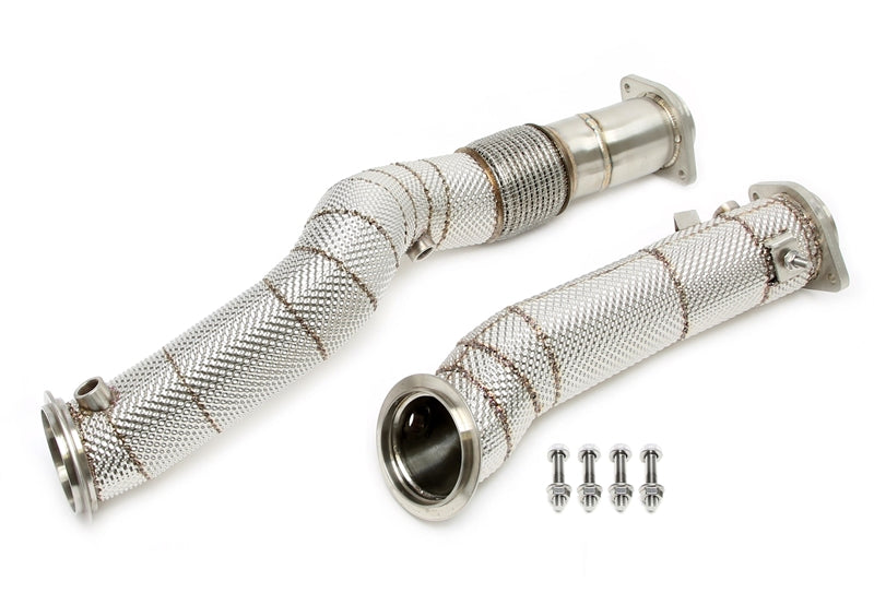 Downpipe BMW – M2 / M3 / M4 – S58B30 – G87/G80/G82/G83 – com proteção térmica e flexível